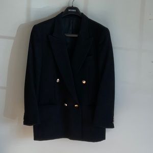 Men’s black wool fitted jacket